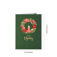 Double Wreath Christmas 3D Pop Up Card