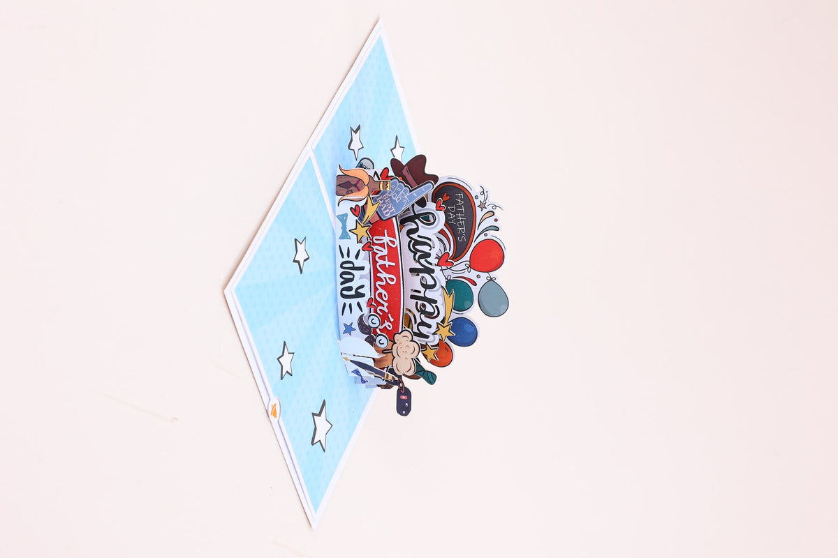 Simple Style Father's Day 3D Pop Up Card