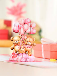 Couple Bear Balloon Greeting Card