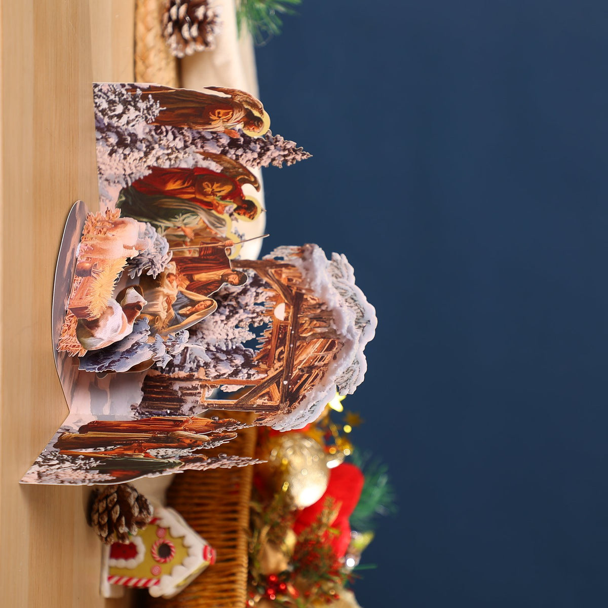 Nativity Double Door 3D Pop Up Card