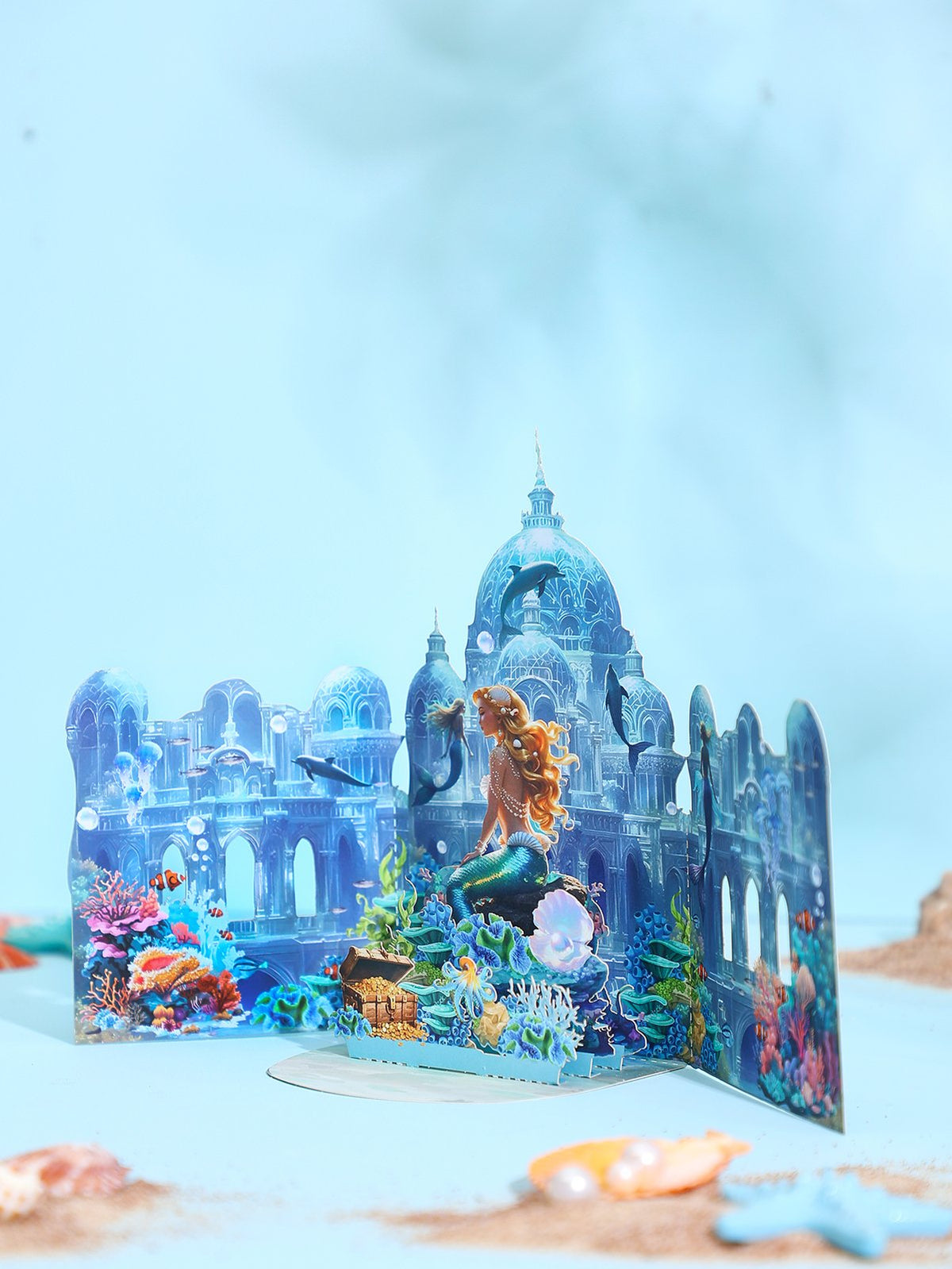 Under The Sea Palace 3D Pop Up Card