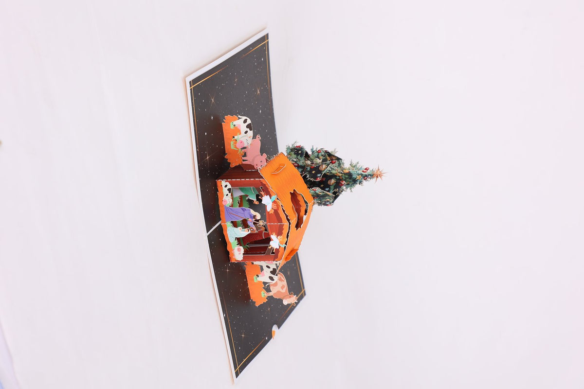 Nativity Manger Flip Pop Up Card
