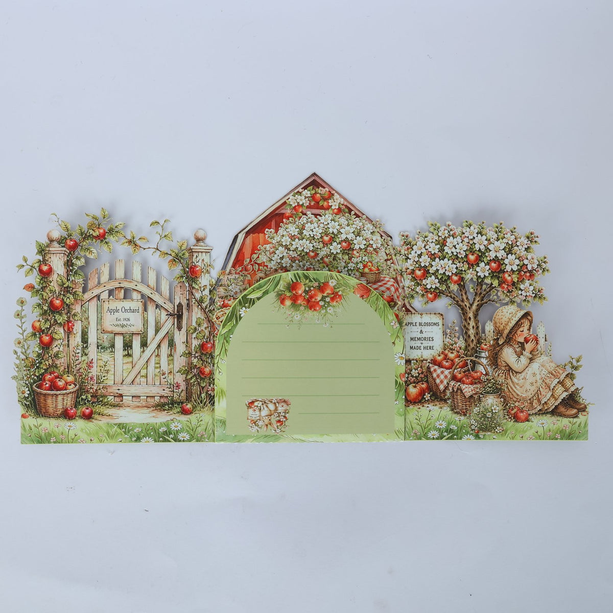 Apple Garden Double Door Card