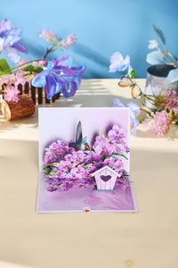 Orchid Hummingbird Greeting Card