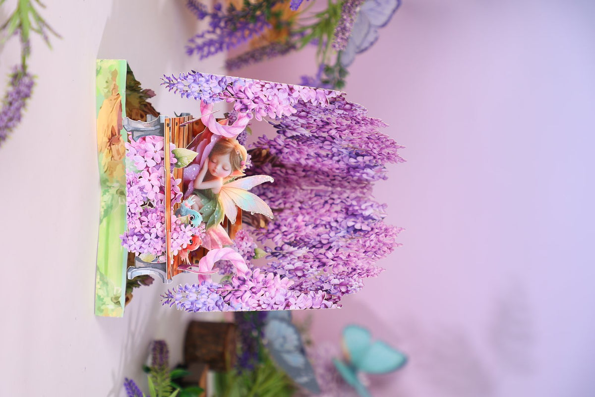 Wisteria Waterfall 3D Pop Up Card