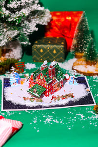 Christmas House 3D Pop Up Card