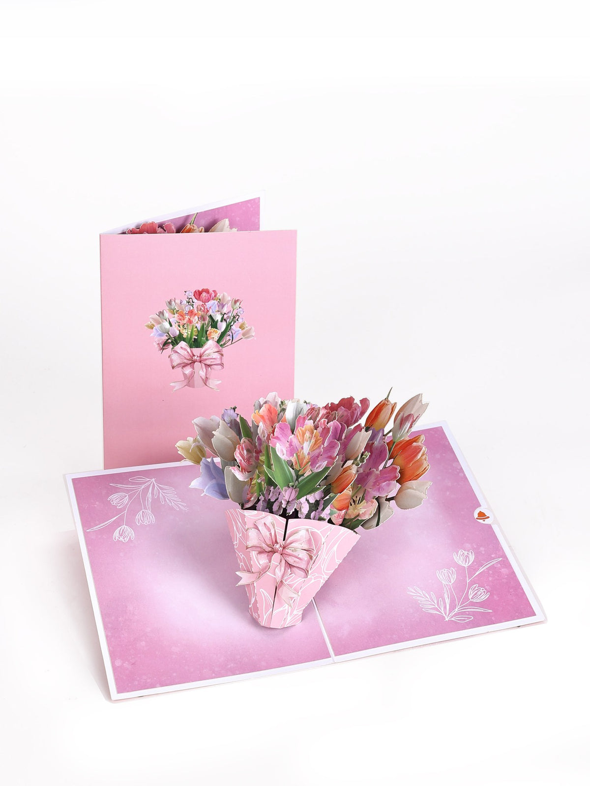 Tulip Flower Bouquet 3D Pop Up Card