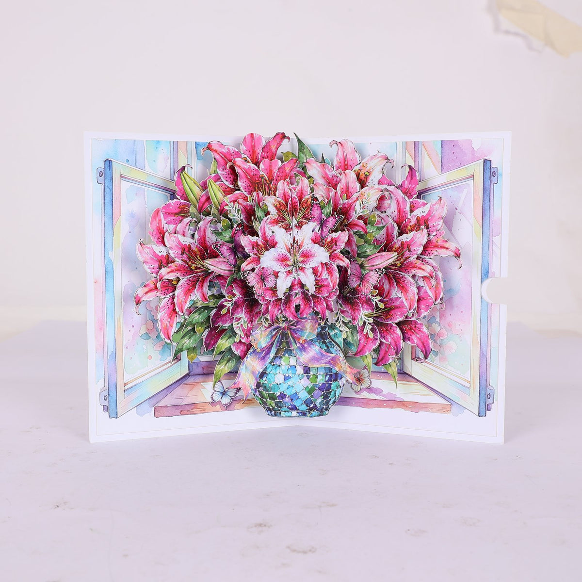 Purple Lily Flower Greeting Card
