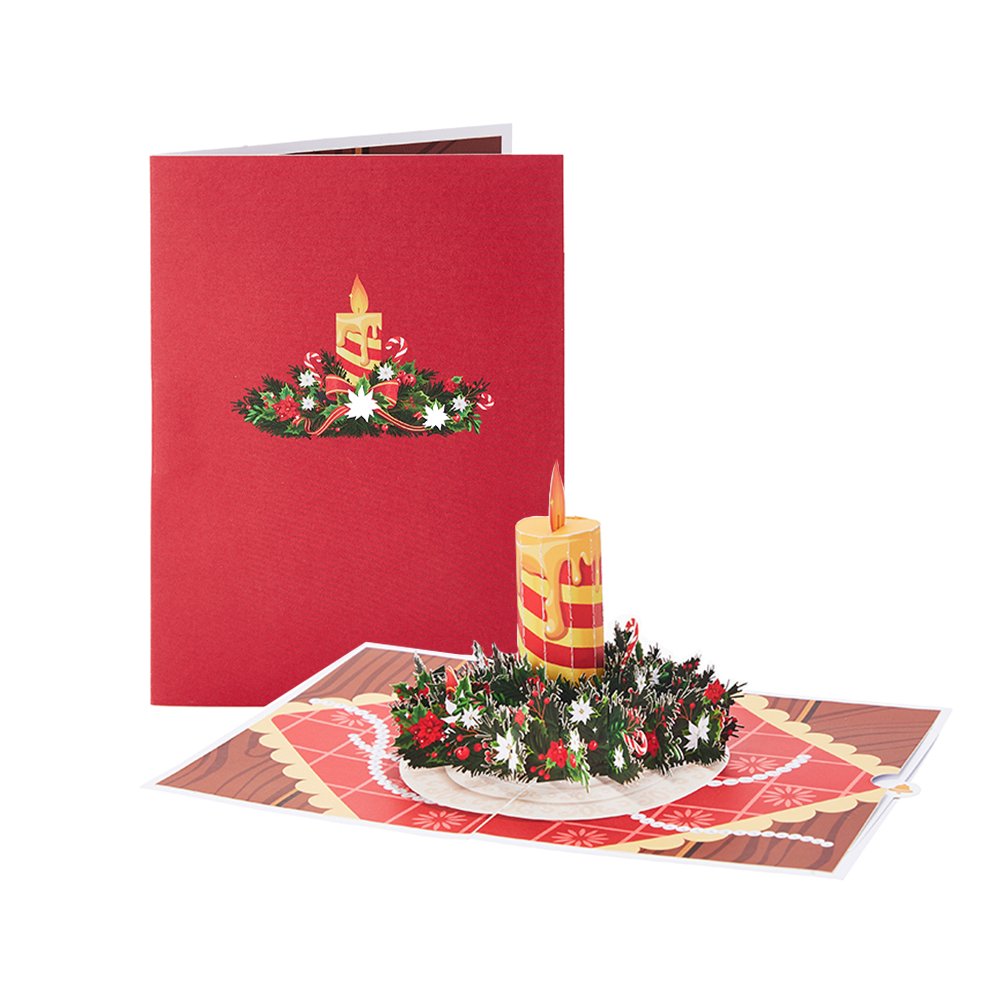 Christmas Candle 3D Pop Up Card