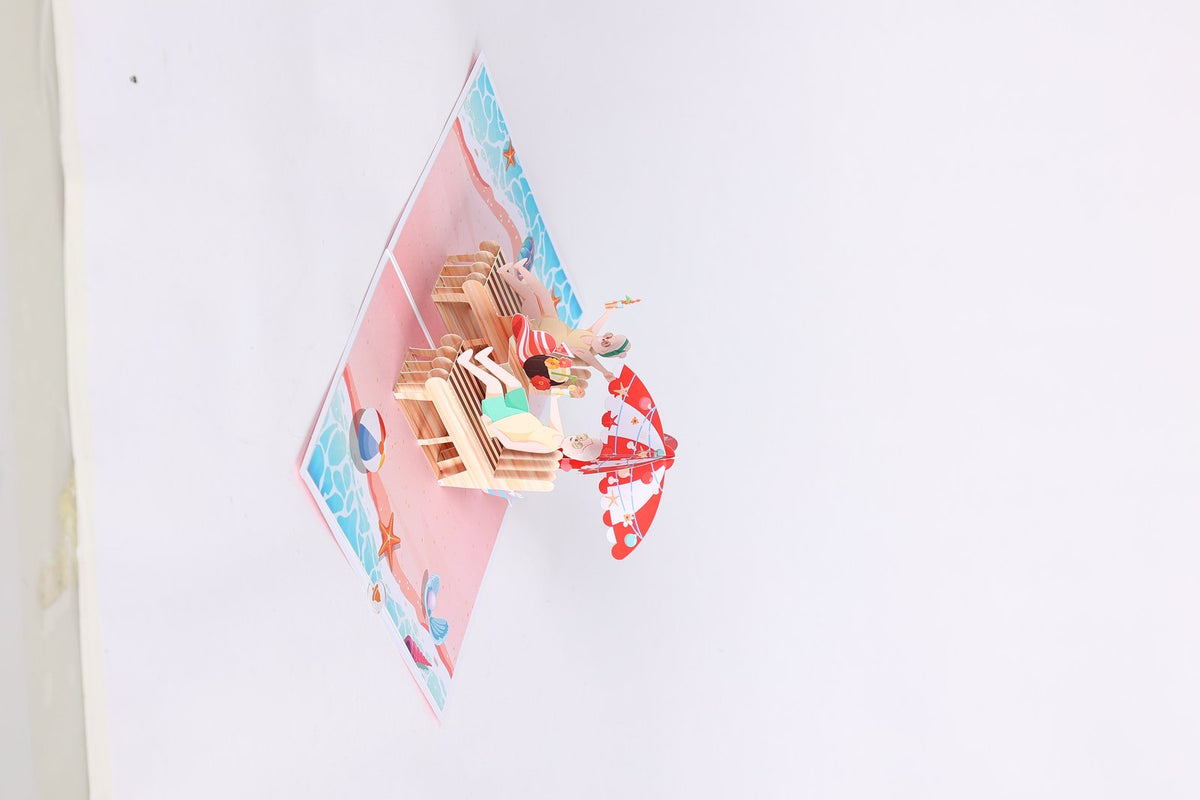Valentine's Day Beach Greeting Card