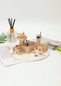 Cat Tree 3D Pop Up Card
