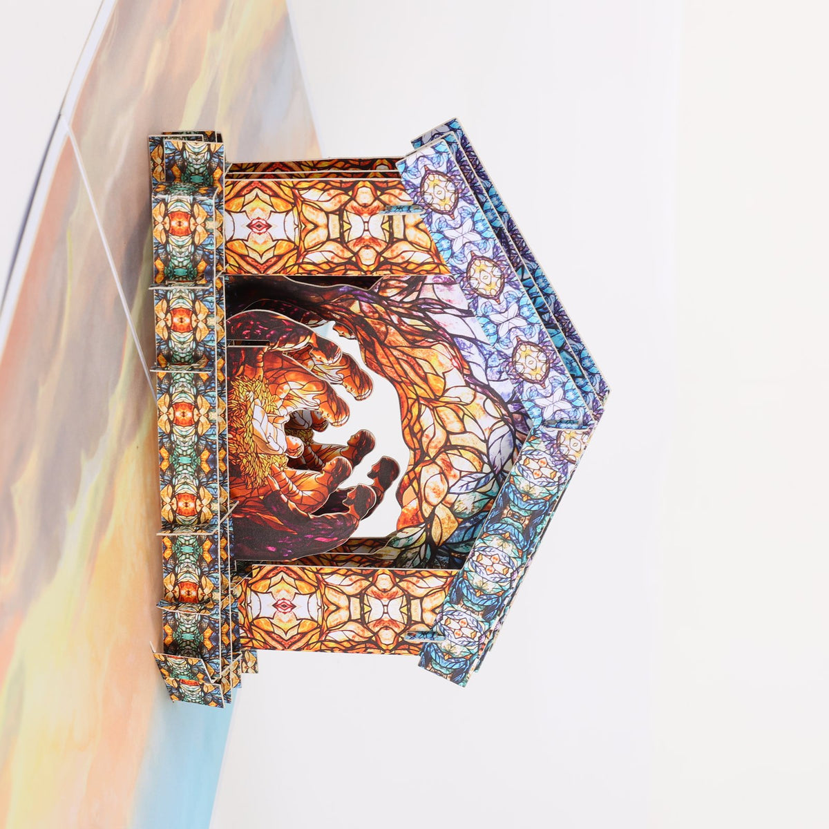 Nativity Stained Glass 3D Pop Up Card