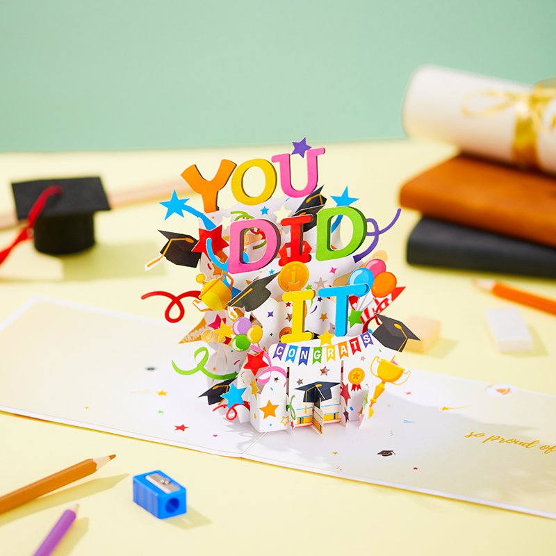 Graduation Balloon 3D Pop Up Card