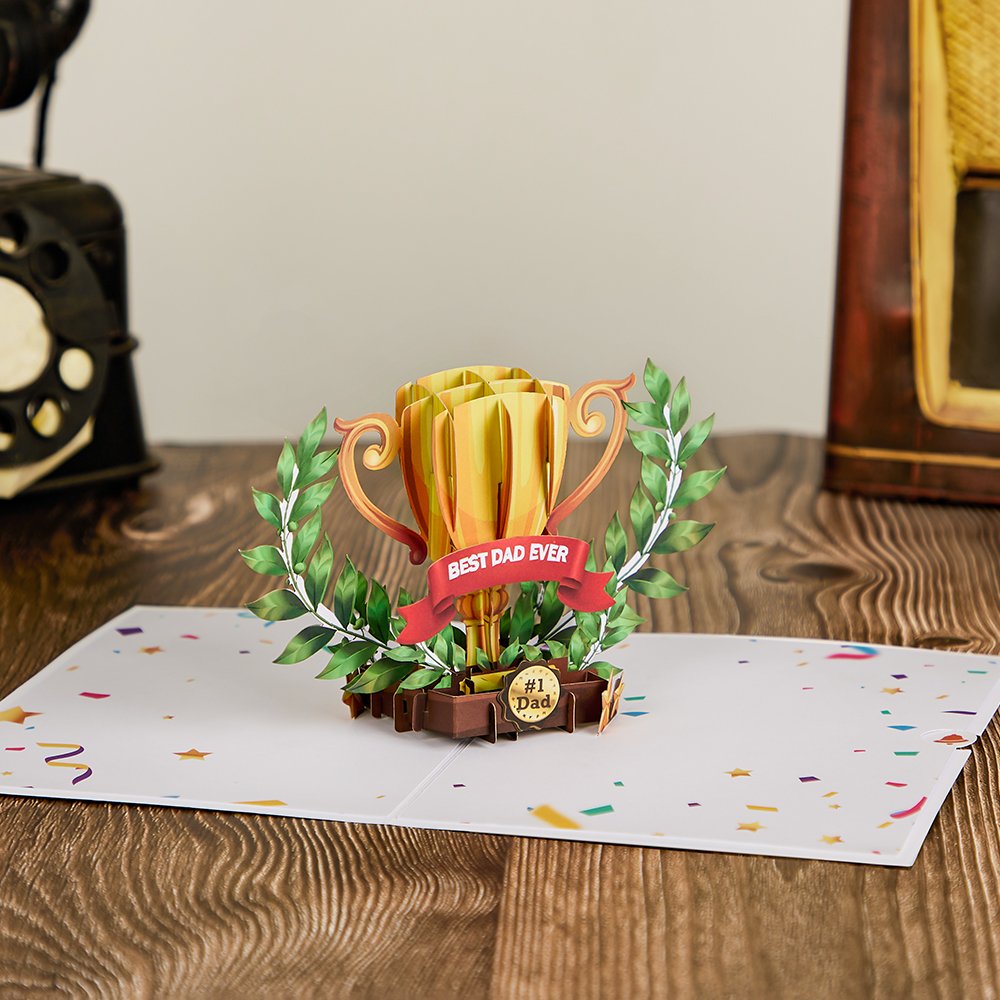 Father's Day Trophy 3D Pop Up Card