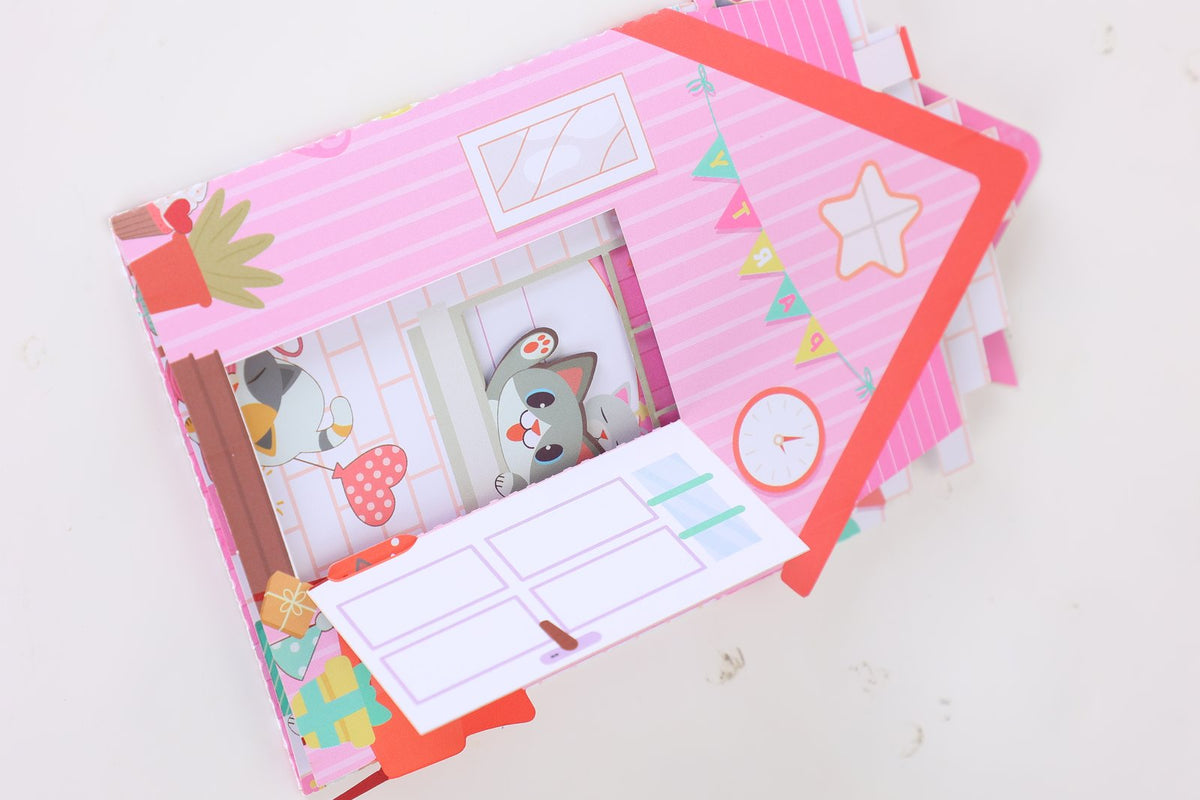 Cozy Birthday Cake Cradle 3D Pop Up Card