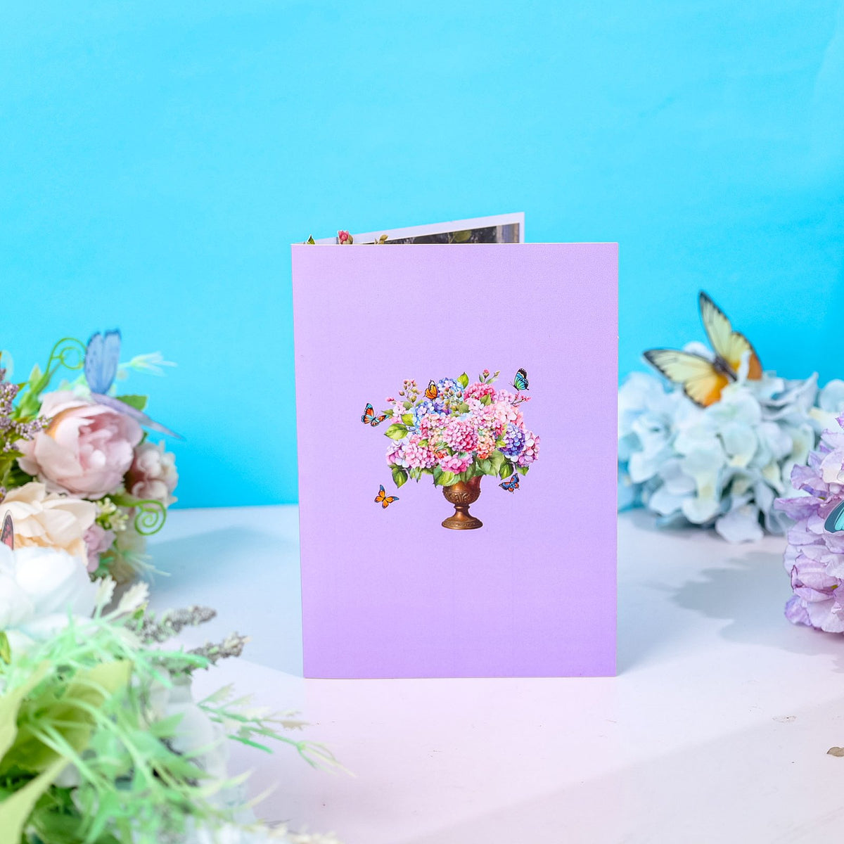 Hydrangea Vase 3D Pop Up Card