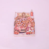 Dreamy Pink Christmas Double Door Pop Up Card