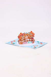 Birthday Bear 3D Pop Up Card