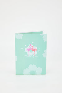 Flamingo Fresh Flowers Greeting Card