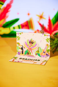 Brazil Carnival 90° 3D Pop Up Card