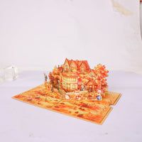 Autumn Animals Woods House Greeting Card