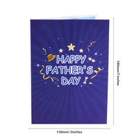 Blue Father's Day Flip Pop Up Card
