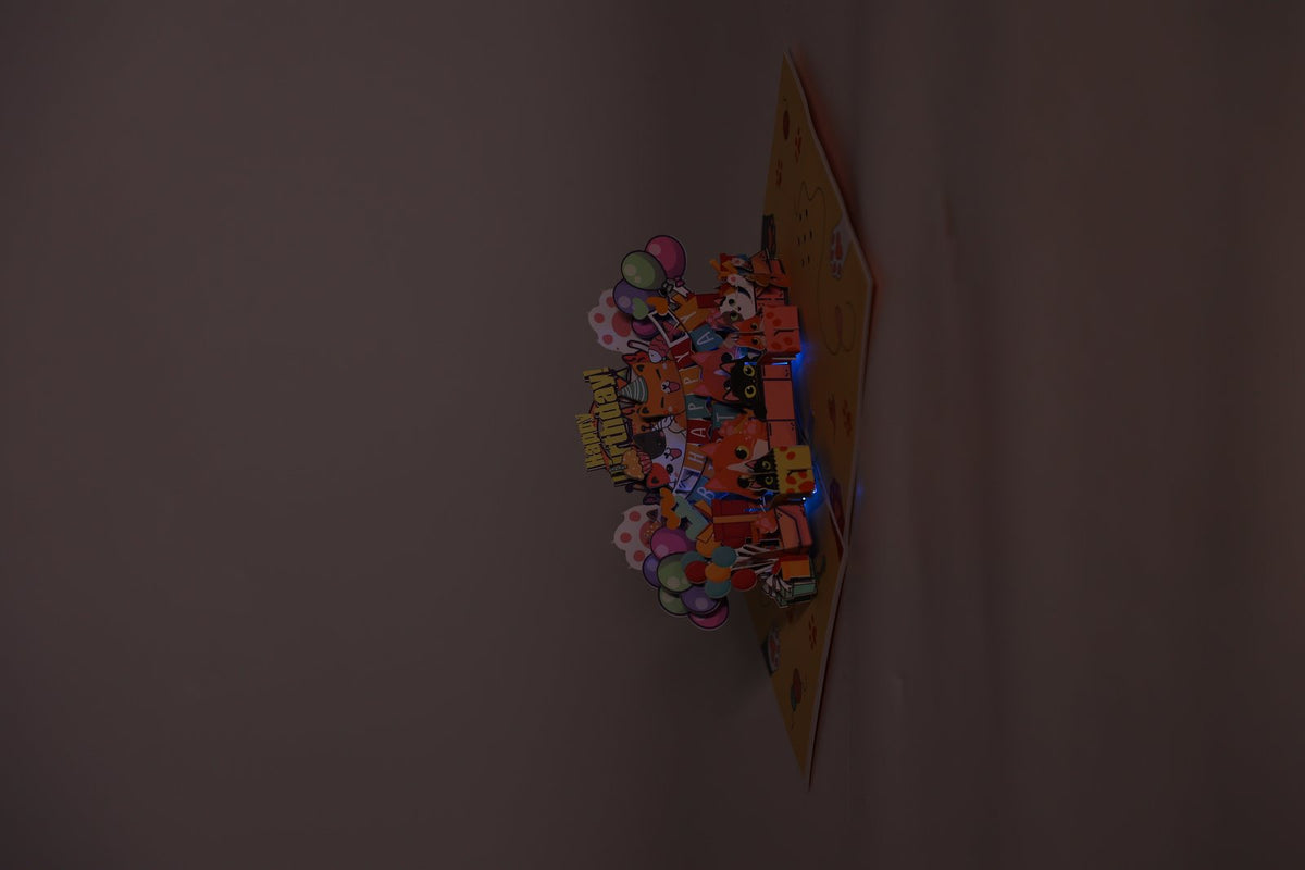 Birthday Cat Music 3D Pop Up Card