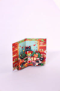 Cat Christmas Party Greeting Card