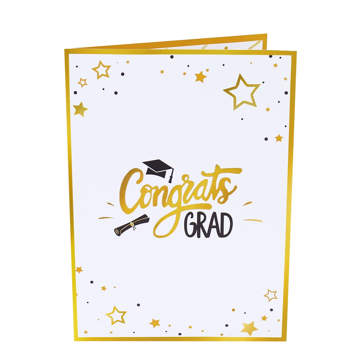 Gold Graduation Flip Pop Up Card