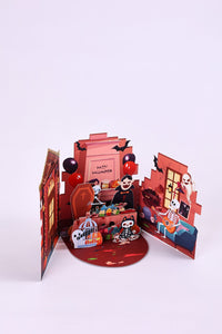 Halloween Haunted House Double Door Pop Up Card