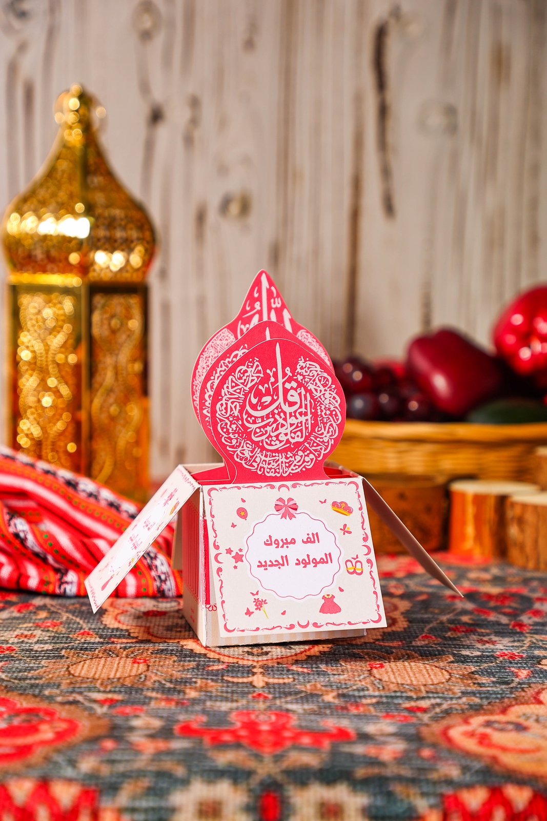 Muslim Baby Candy Box Girl Card