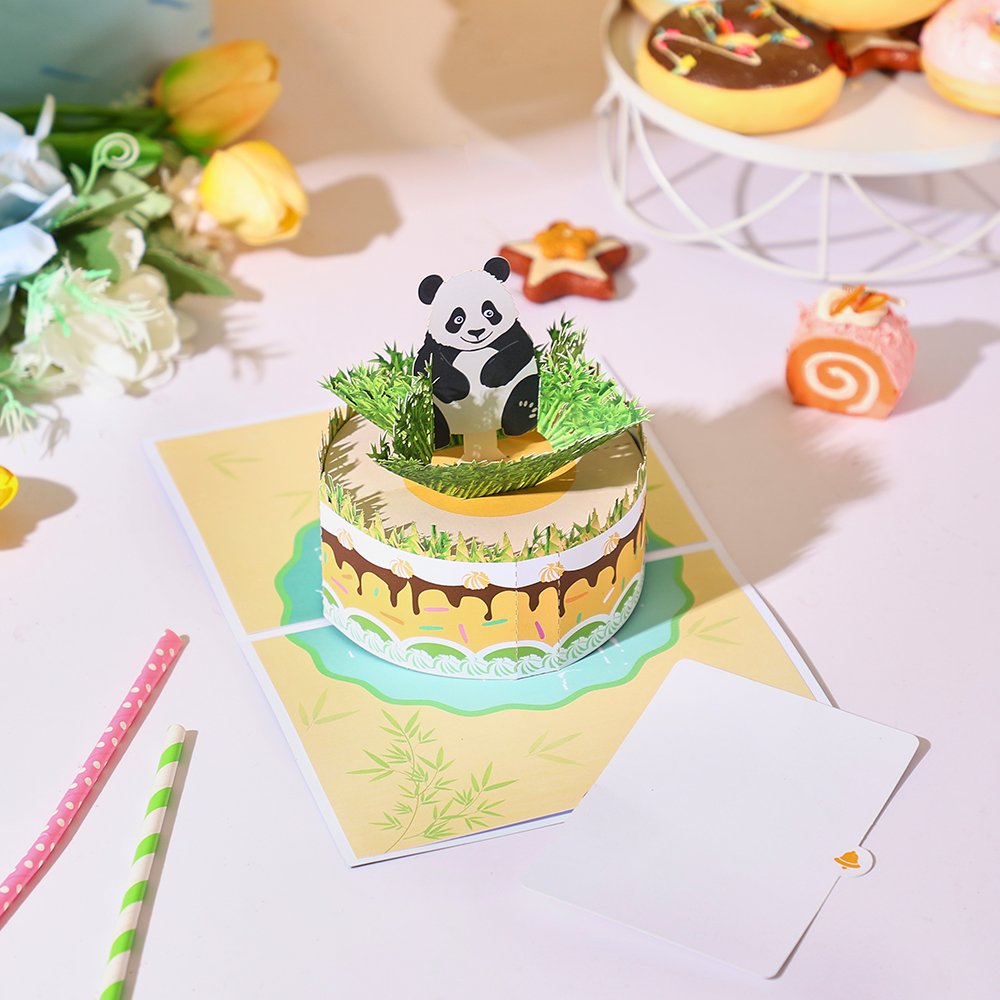 Panda Birthday Flip Pop Up Card