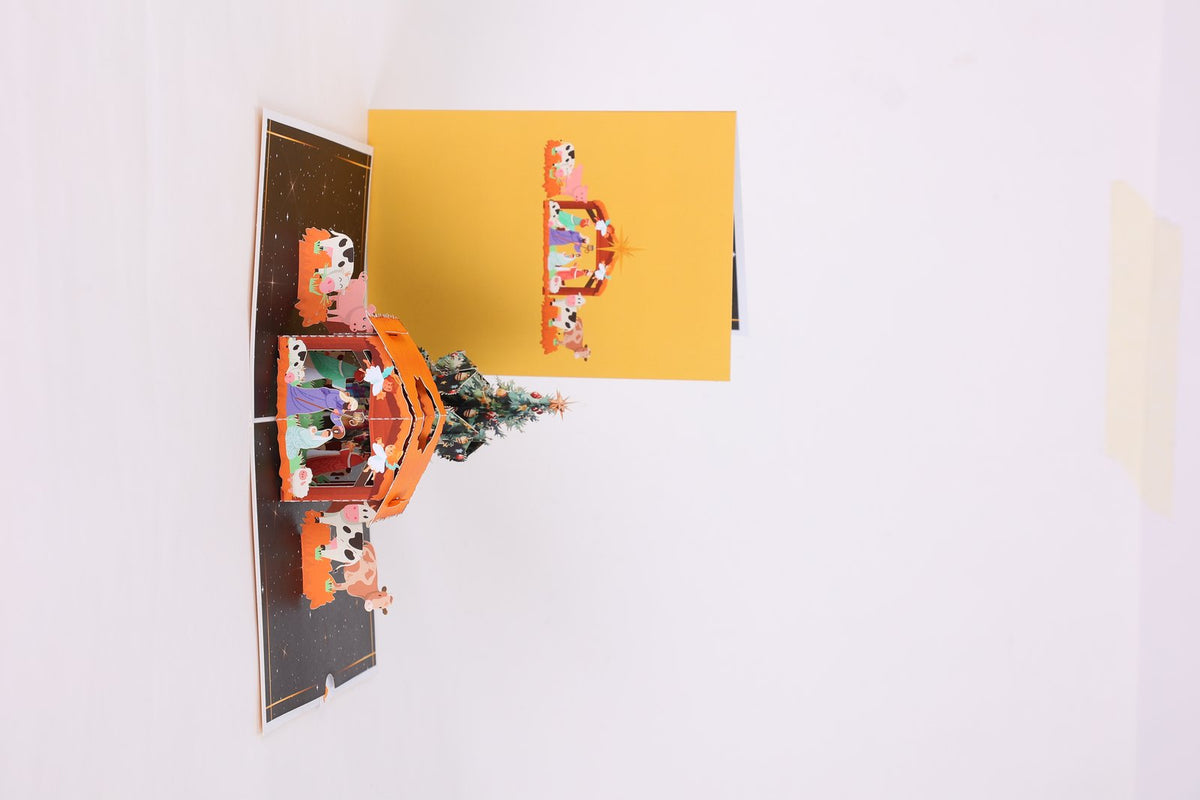 Nativity Manger Flip Pop Up Card