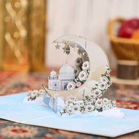 Ramadan Moon Floral Architecture 3D Pop Up Card