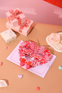Heart Floral Wreath 3D Pop Up Card