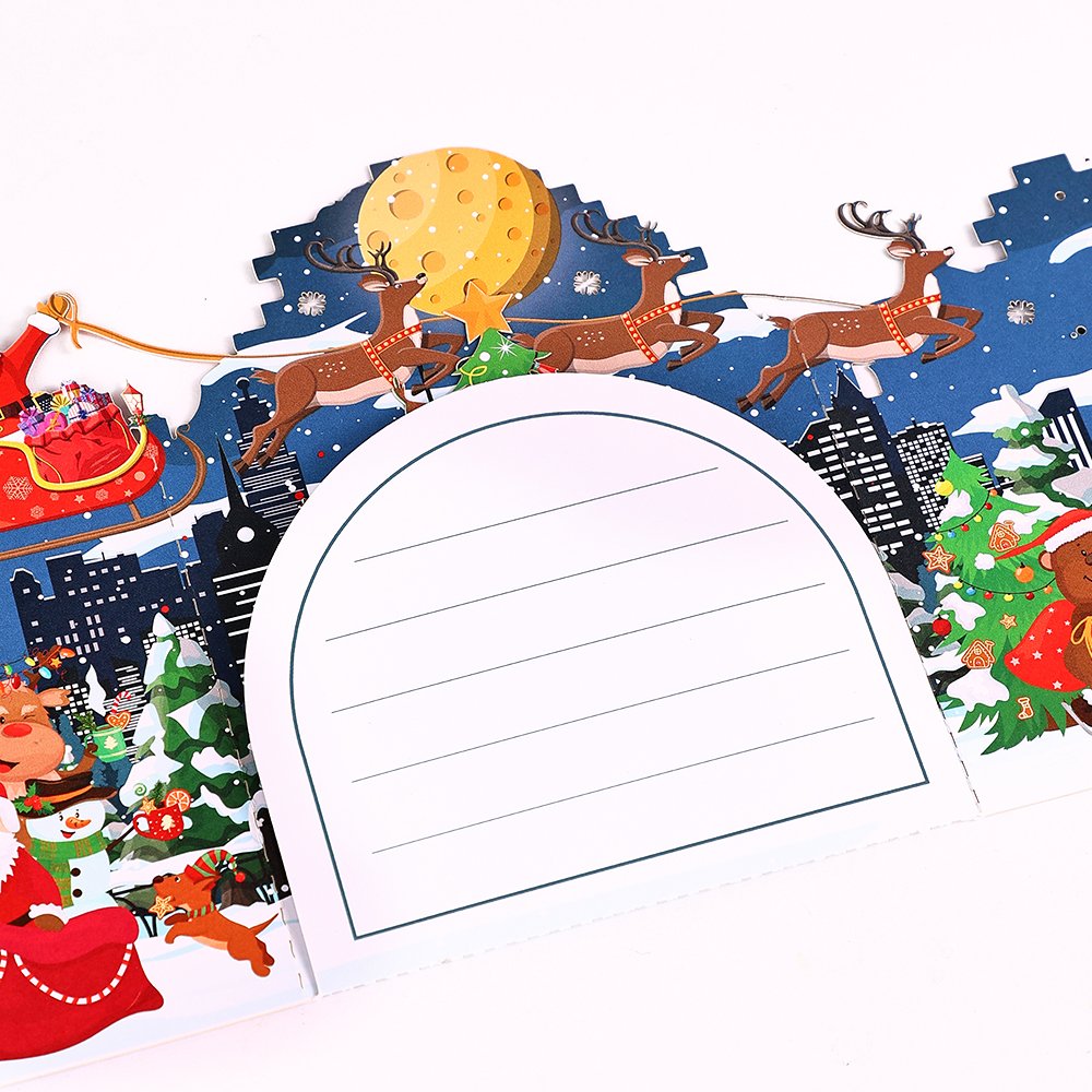 City Christmas Double Door Pop Up Card