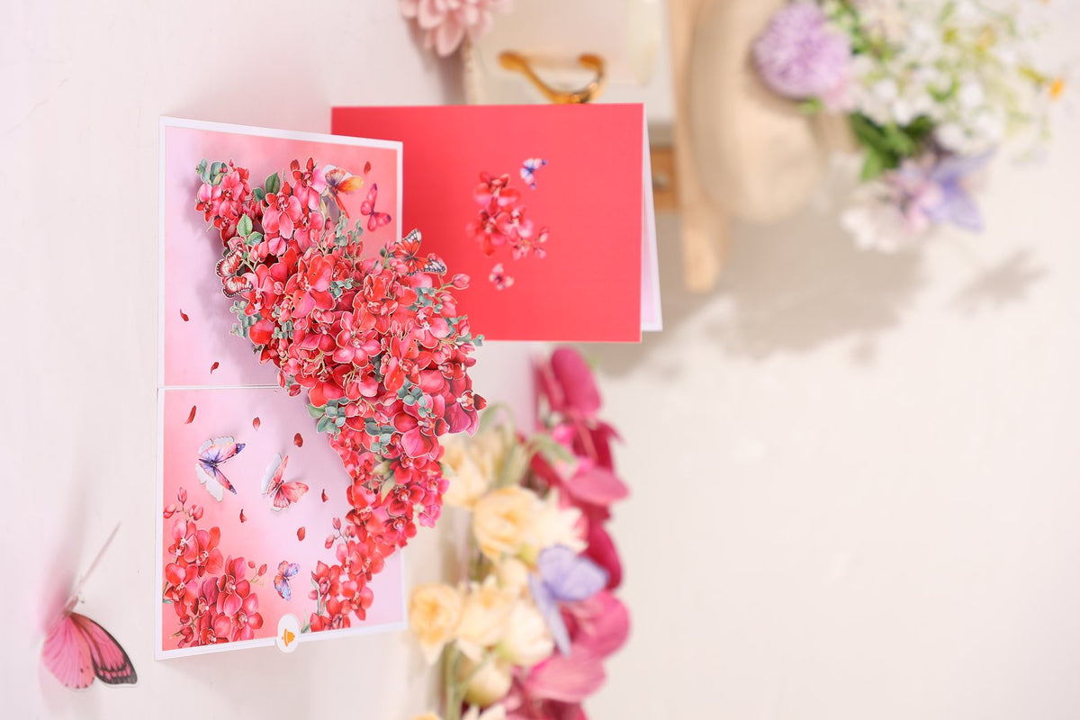 Butterfly Cherry Blossom Flip Pop Up Card