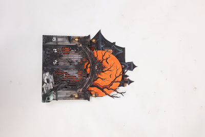 Halloween Haunted House Moonlit Night 3D Pop Up Card