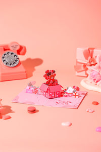 Valentine's Day Heart Bear Pop Up Card