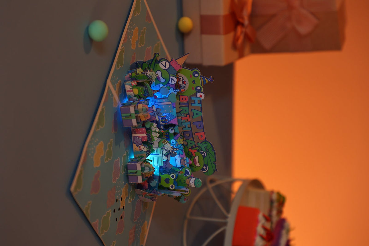 Birthday Frog Music 3D Pop Up Card