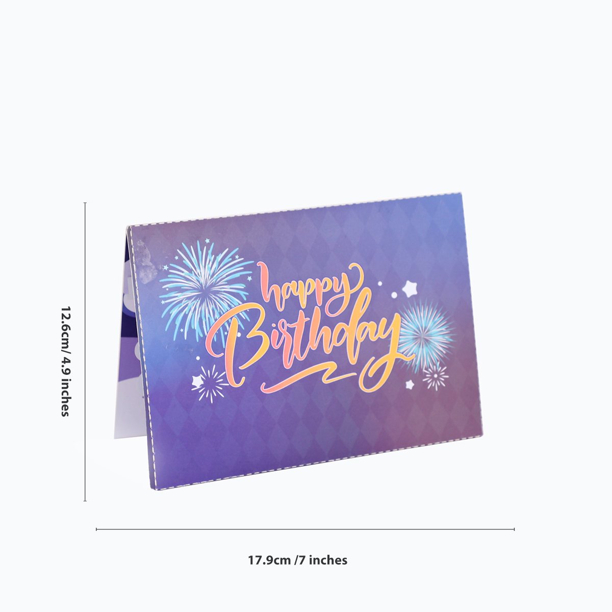 Balloon Happy Birthday Fireworks Greeting Card