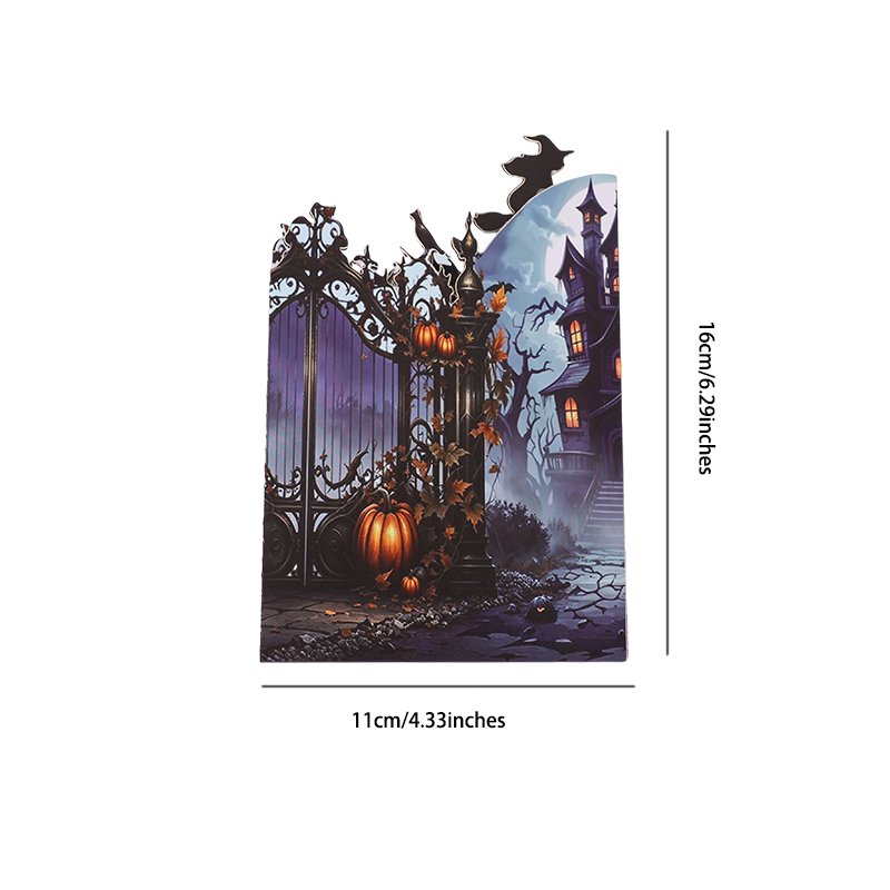 Halloween Haunted House Ornament Greeting Card