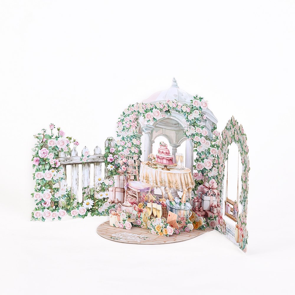 Garden Gazebo Wedding 3D Pop Up Card
