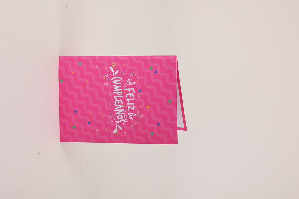 Pink Cake Birthday Greeting Card
