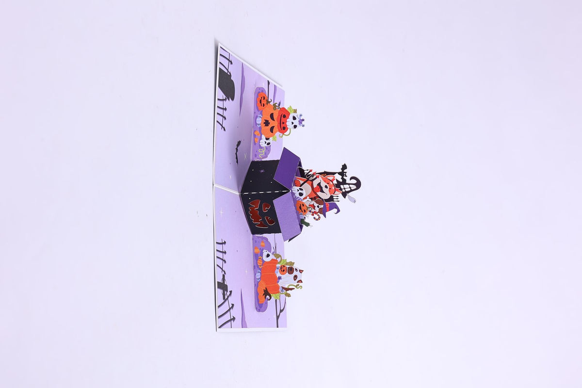 Puppy Halloween Box 3D Pop Up Card
