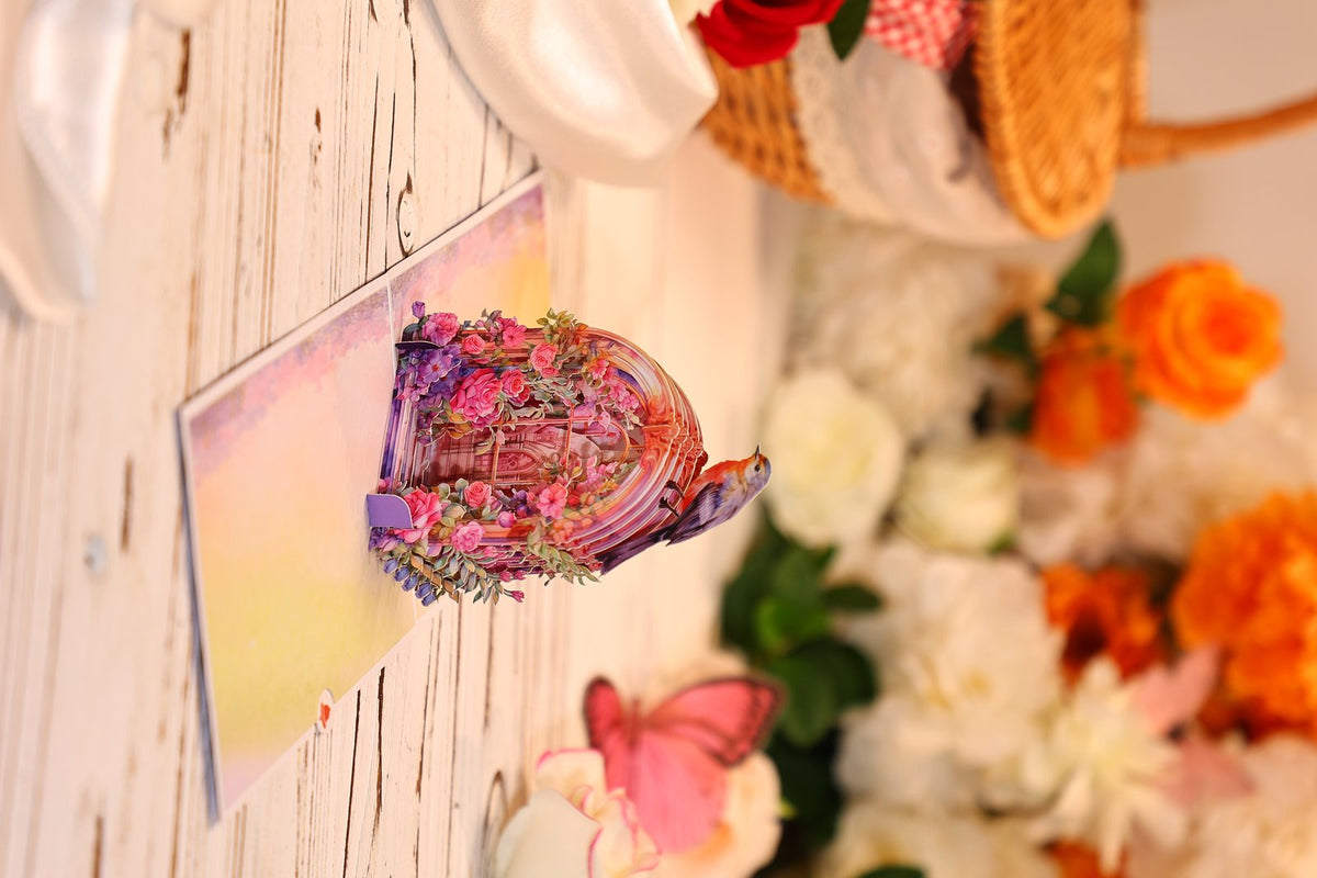 Stained Glass Window Castle 3D Pop Up Card