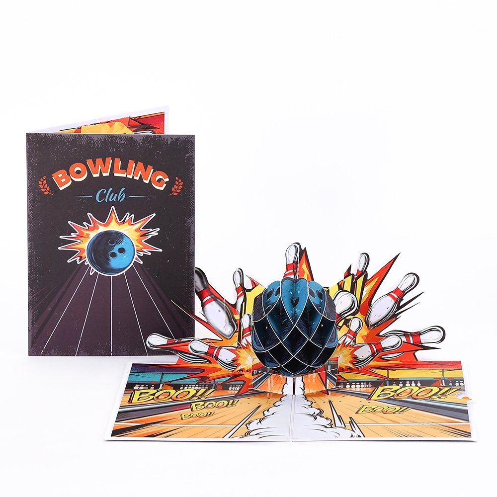 Bowling Strike 3D Pop Up Card