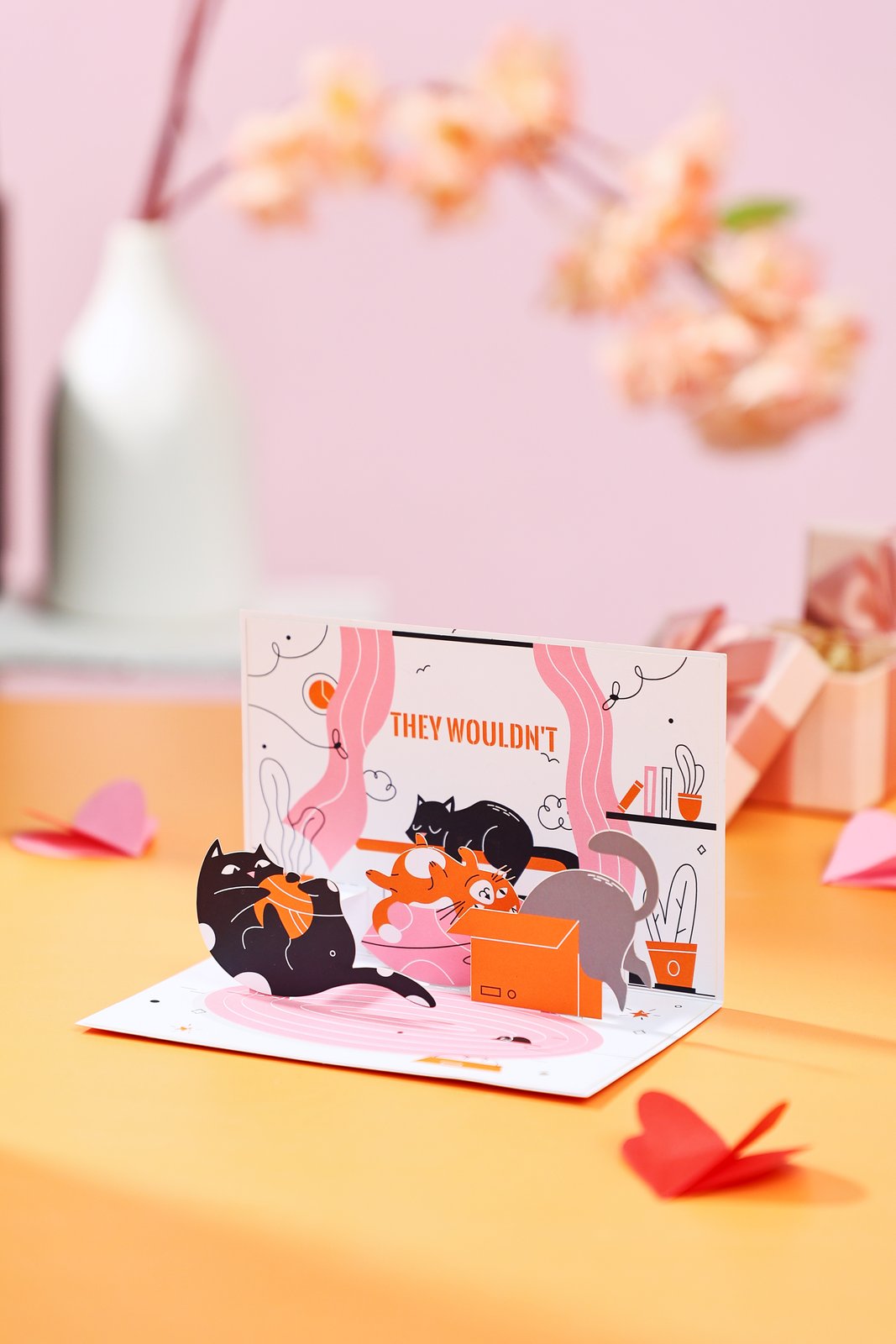 90° Cat Birthday Greeting Card