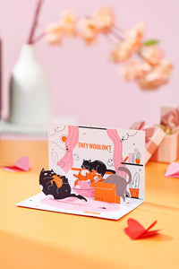 90° Cat Birthday Greeting Card