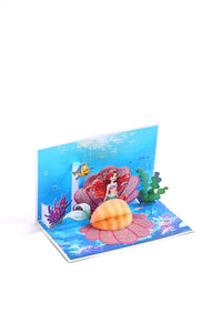 Little Mermaid Pearl 3D Pop Up Card